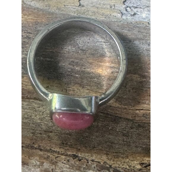 Vintage Sterling Silver Ring With Rhodochrosite stone - Picture 4 of 6